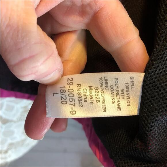 Woman within hooded pink trench rain coat size 18-20 - Picture 12 of 13